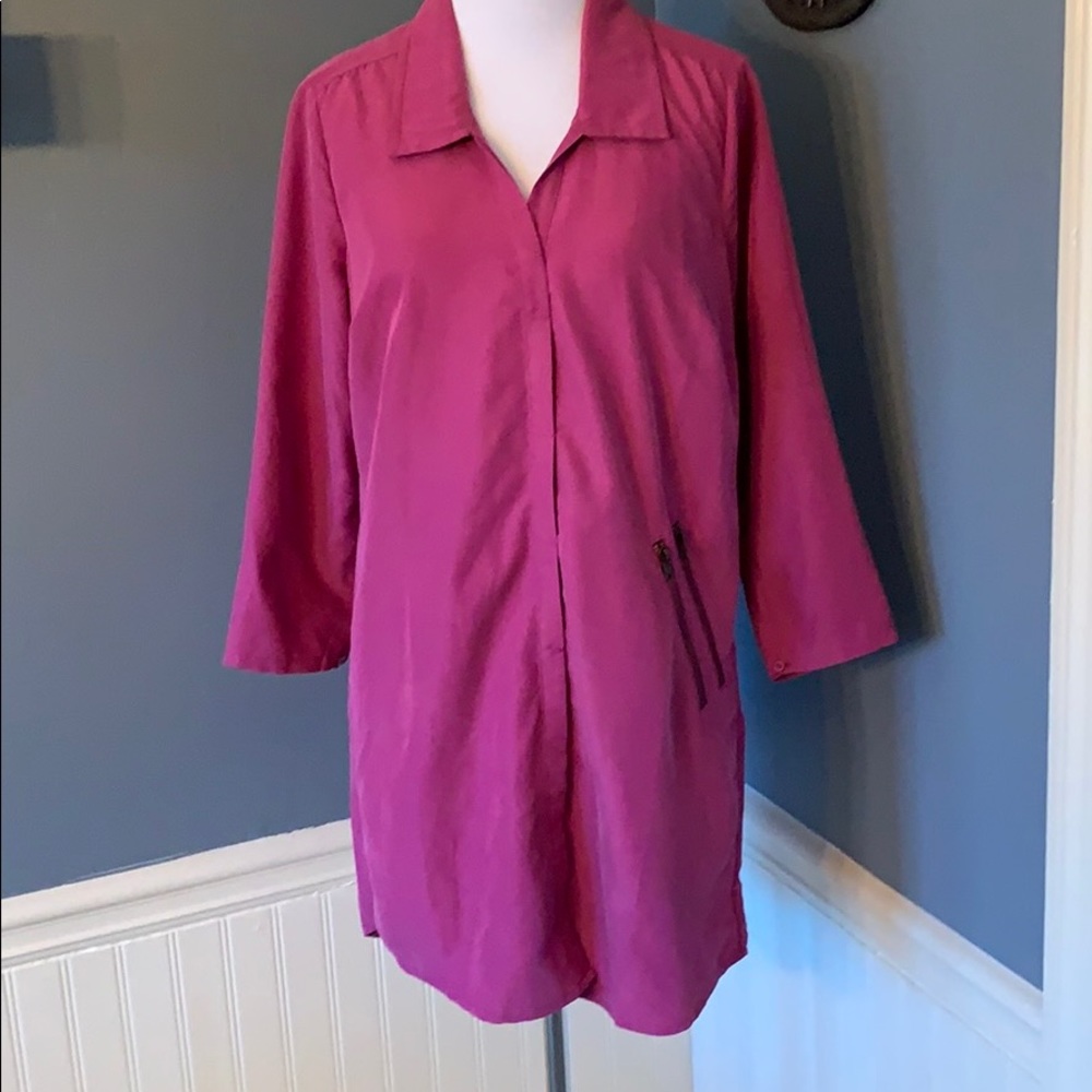 Silence+ Noise Purple Shirt Dress Small